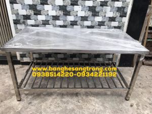 BÀN BẾP INOX CÔNG NGHIỆP 2 TẦNG